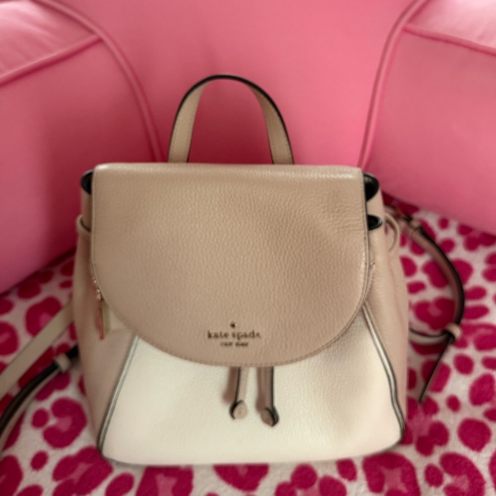 Kate Spade Cream and Tan Backpack